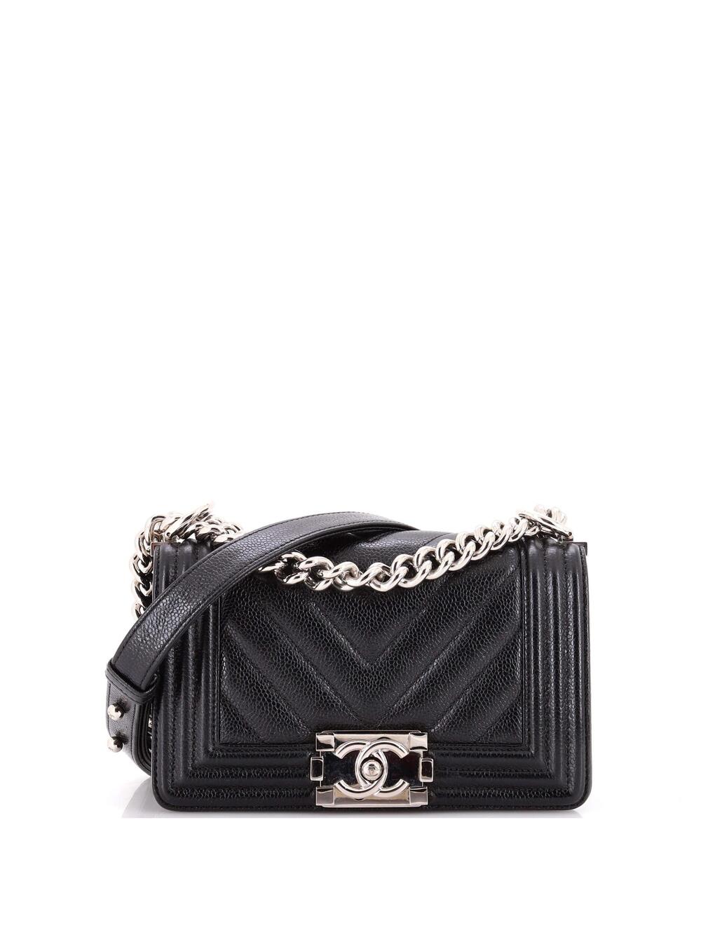 Chanel Boy Flap Bag Chevron Caviar #342998C41B